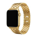 Correa Apple Watch de malla de escamas hexagonales, cierre desplegable, modelo Zeldia