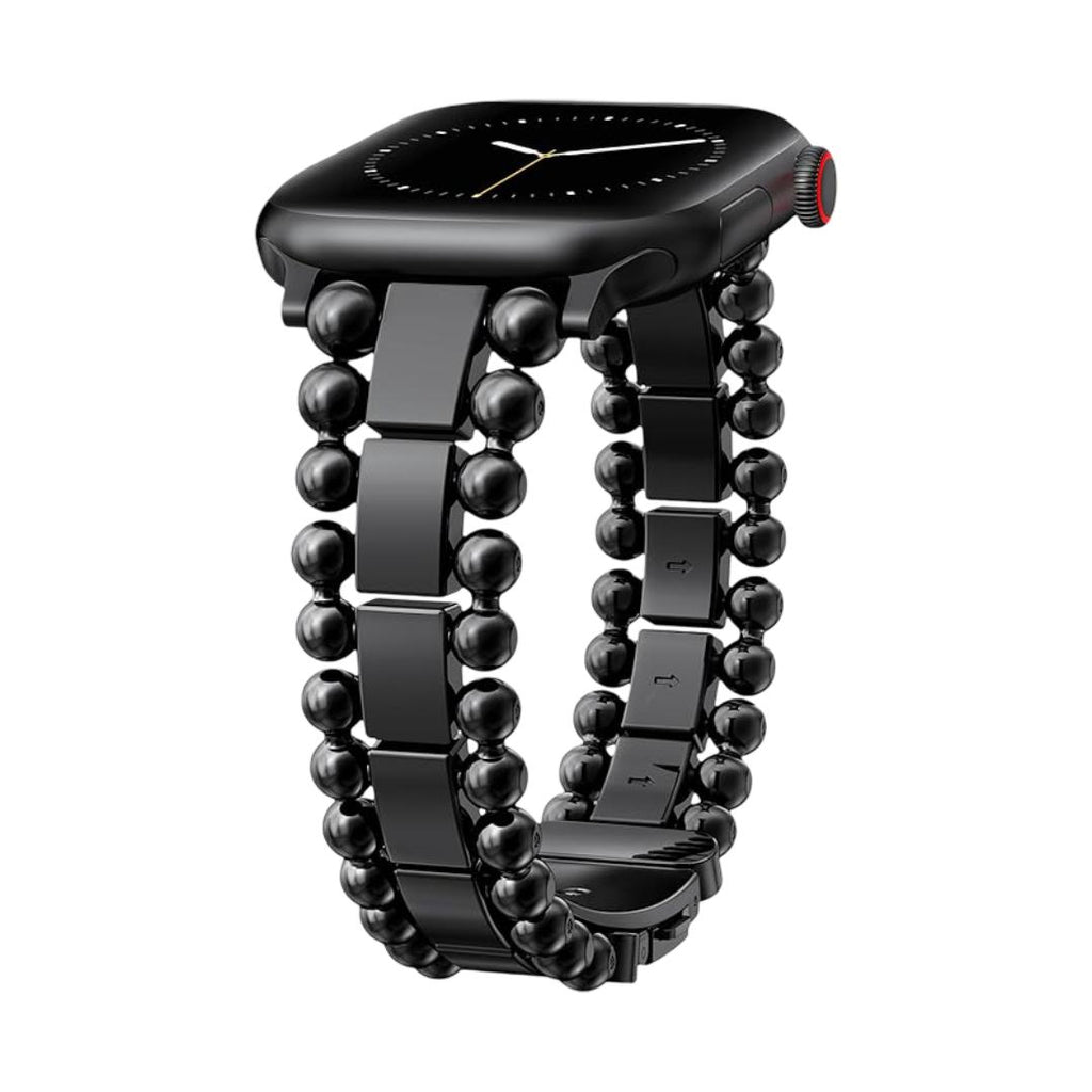 Pulsera para Apple Watch de cuentas redondas y eslabones rectangulares, cierre mariposa, modelo Anya