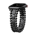 Pulsera para Apple Watch de cuentas redondas y eslabones rectangulares, cierre mariposa, modelo Anya