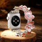 Correa Apple Watch floral, pétalos esmaltados y circonitas, para mujer, modelo Florianne