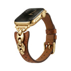 Pulsera de malla marinera para Apple Watch, correa fina ajustable con hebilla de espiga, acabados dorado, plateado y negro, modelo Malsa