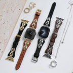 Pulsera de malla marinera para Apple Watch, correa fina ajustable con hebilla de espiga, acabados dorado, plateado y negro, modelo Malsa