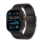 Correa de acero inoxidable para Apple Watch, malla milanesa, cierre táctico, modelo Elanko