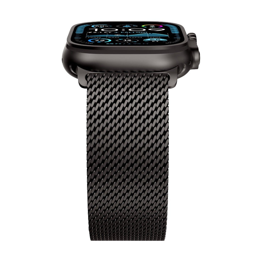 Correa de acero inoxidable para Apple Watch, malla milanesa, cierre táctico, modelo Elanko