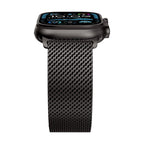 Correa de acero inoxidable para Apple Watch, malla milanesa, cierre táctico, modelo Elanko