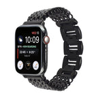 Correa Apple Watch de acero inoxidable, malla Spiga trenzada en espiga, modelo Clytia