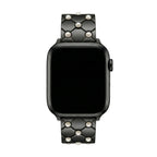 Correa Apple Watch de metal perlado, eslabones geométricos elegantes, acabado brillante refinado, modelo Pita