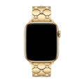 Correa Apple Watch de metal perlado, eslabones geométricos elegantes, acabado brillante refinado, modelo Pita