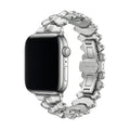 Correa Apple Watch de metal premium, eslabones gruesos con efecto tallado dorso de dragón, cierre mariposa invisible y elegante, modelo Falkor