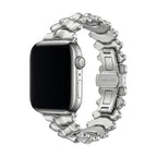 Correa Apple Watch de metal premium, eslabones gruesos con efecto tallado dorso de dragón, cierre mariposa invisible y elegante, modelo Falkor