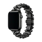 Correa Apple Watch de metal premium, eslabones gruesos con efecto tallado dorso de dragón, cierre mariposa invisible y elegante, modelo Falkor
