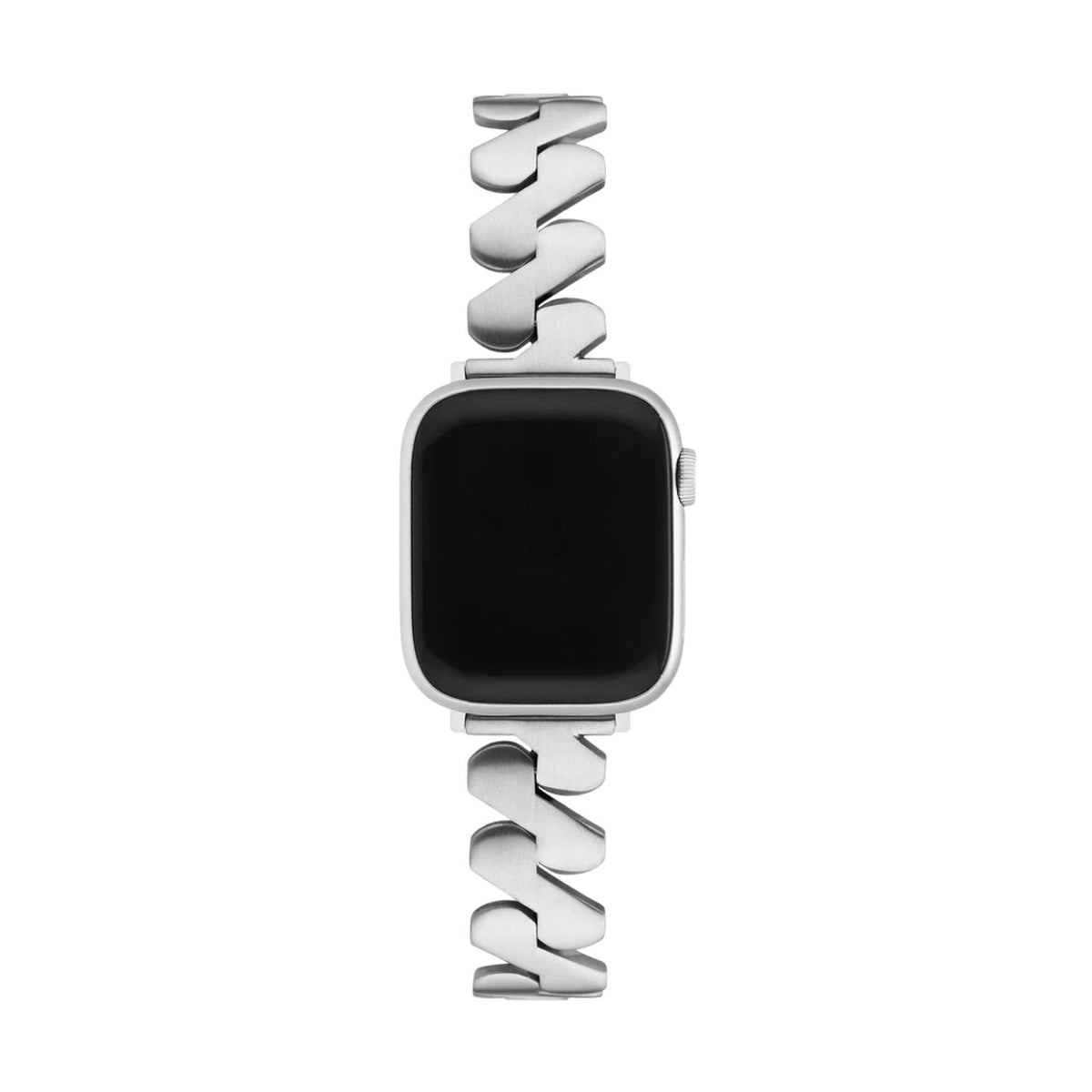 Correa Apple Watch de acero inoxidable, eslabones de onda triangular, acabado cepillado, modelo Azia