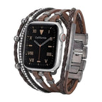 Correa Apple Watch multihilo para reloj inteligente, estilo boho chic, compatible con Apple Watch, strass brillantes, cierre metálico, modelo Abigaëlle
