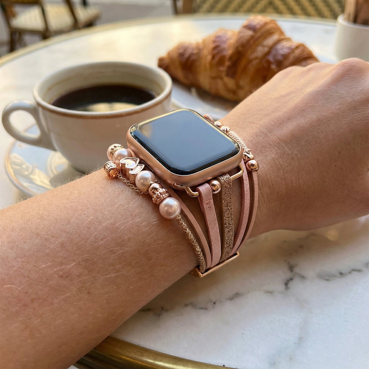 Correa Apple Watch, multicapa, multicolgantes, para mujer, modelo Fidi