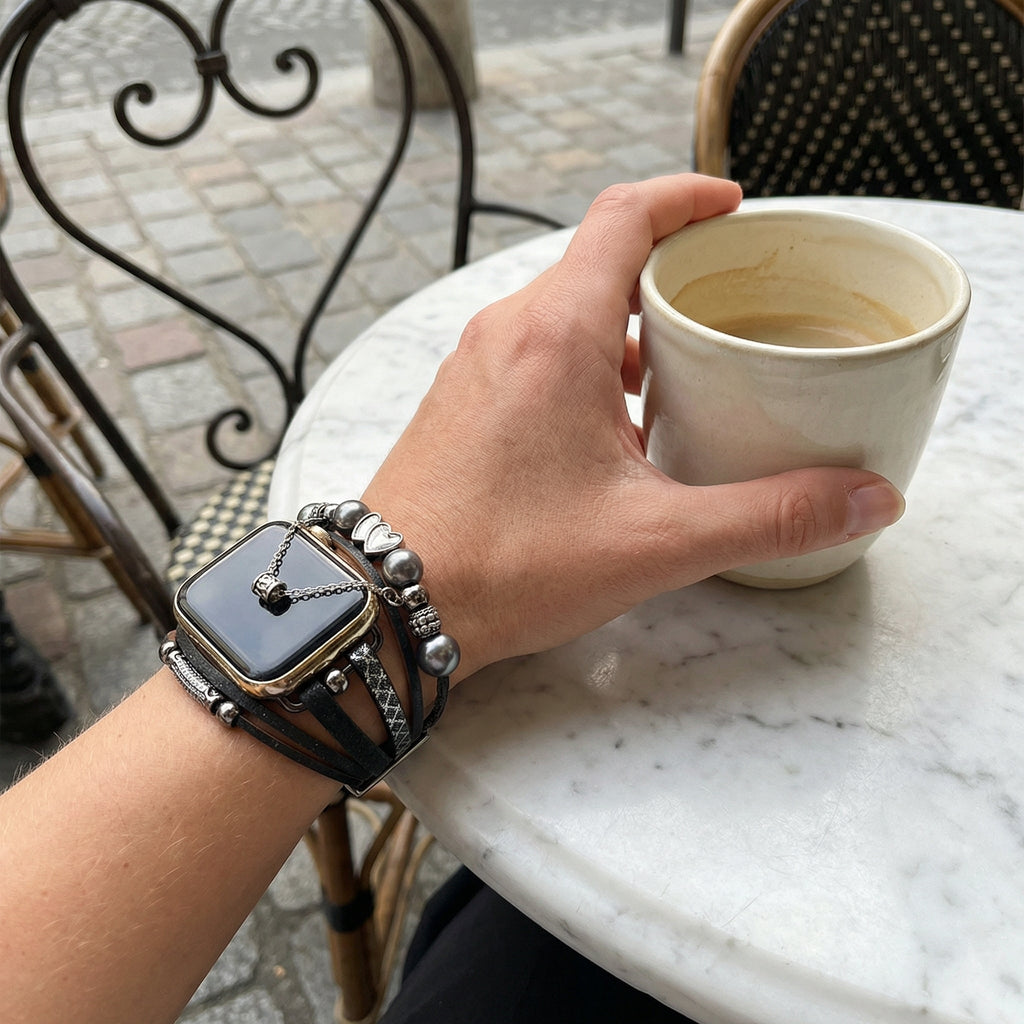 Correa Apple Watch, multicapa, multicolgantes, para mujer, modelo Fidi