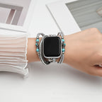 Correa Apple Watch multihilo de acero, cadenas finas y anillos cincelados, modelo Vyta