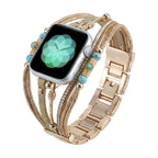 Correa Apple Watch multihilo de acero, cadenas finas y anillos cincelados, modelo Vyta