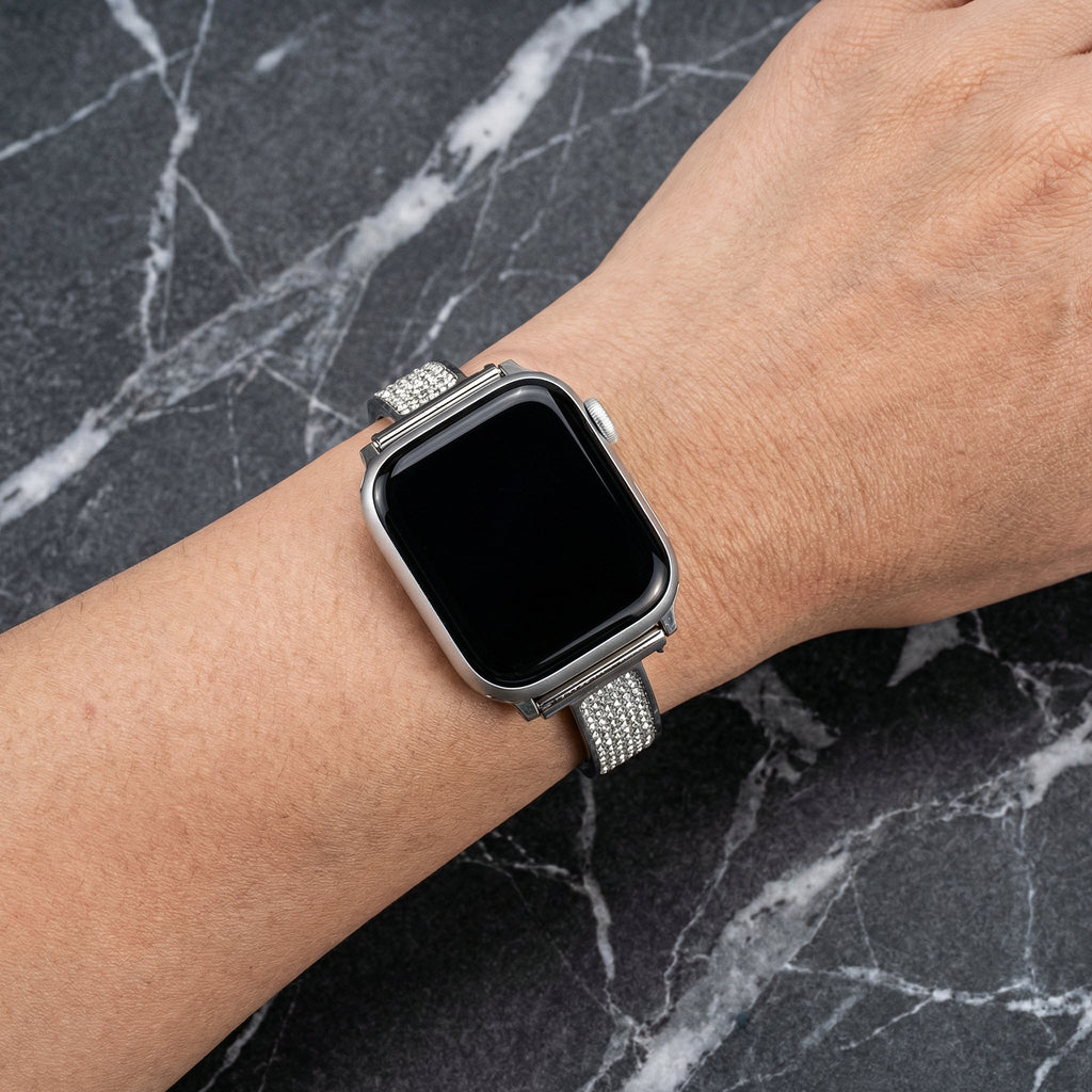 Correa Apple Watch, con lentejuelas, para mujer, modelo Douwa