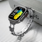 Correa Apple Watch mariposa de circonitas, correa de reloj de aleación metálica con mariposa brillante, modelo Rinoure