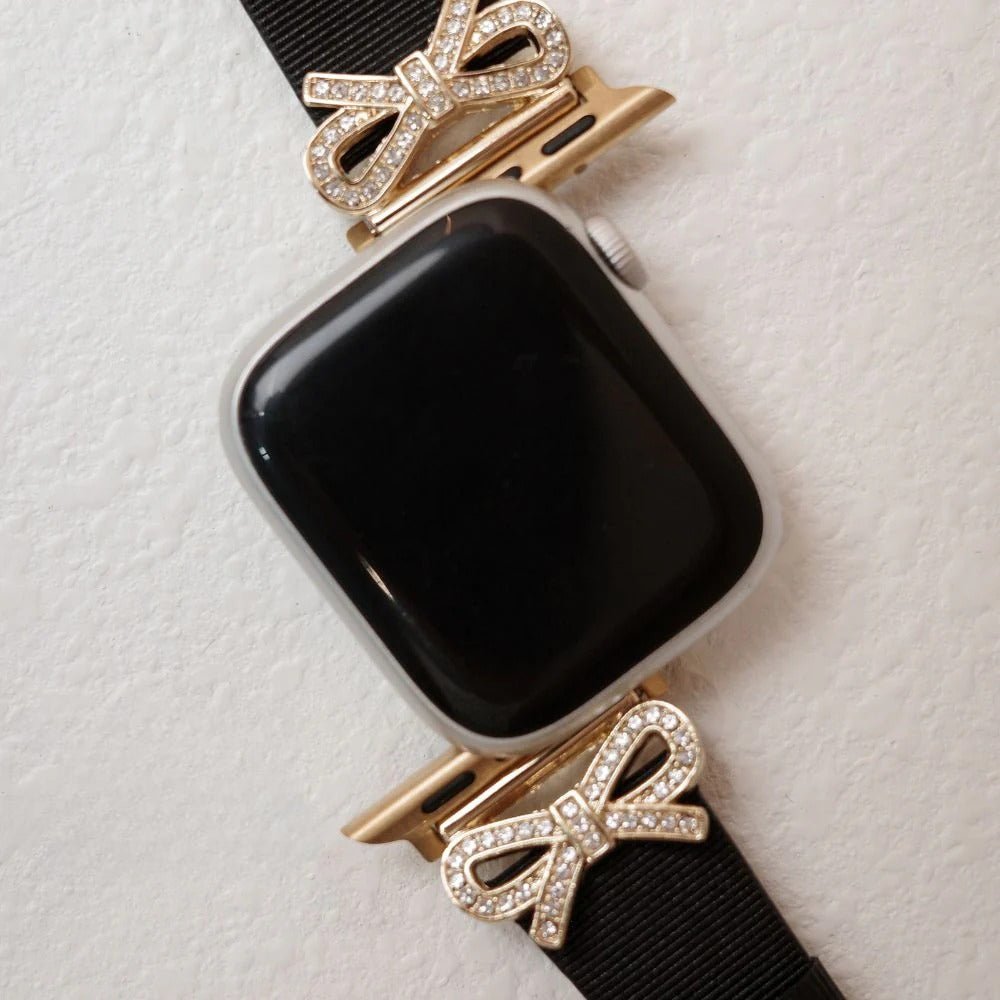 Correa para Apple Watch, cinta texturizada con lazos engastados con strass, para mujer, modelo Ravia