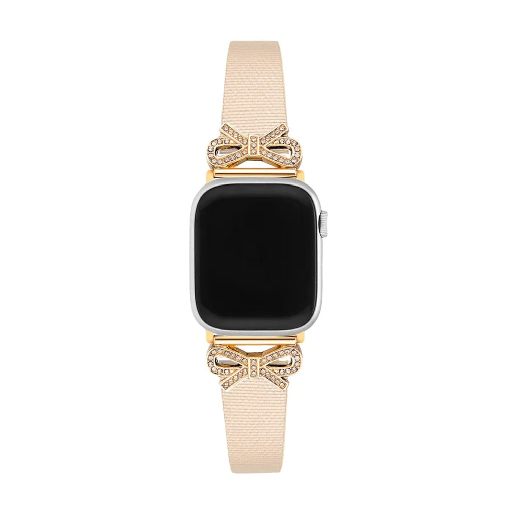 Correa para Apple Watch, cinta texturizada con lazos engastados con strass, para mujer, modelo Ravia