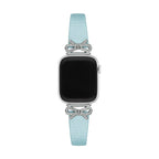 Correa para Apple Watch, cinta texturizada con lazos engastados con strass, para mujer, modelo Ravia