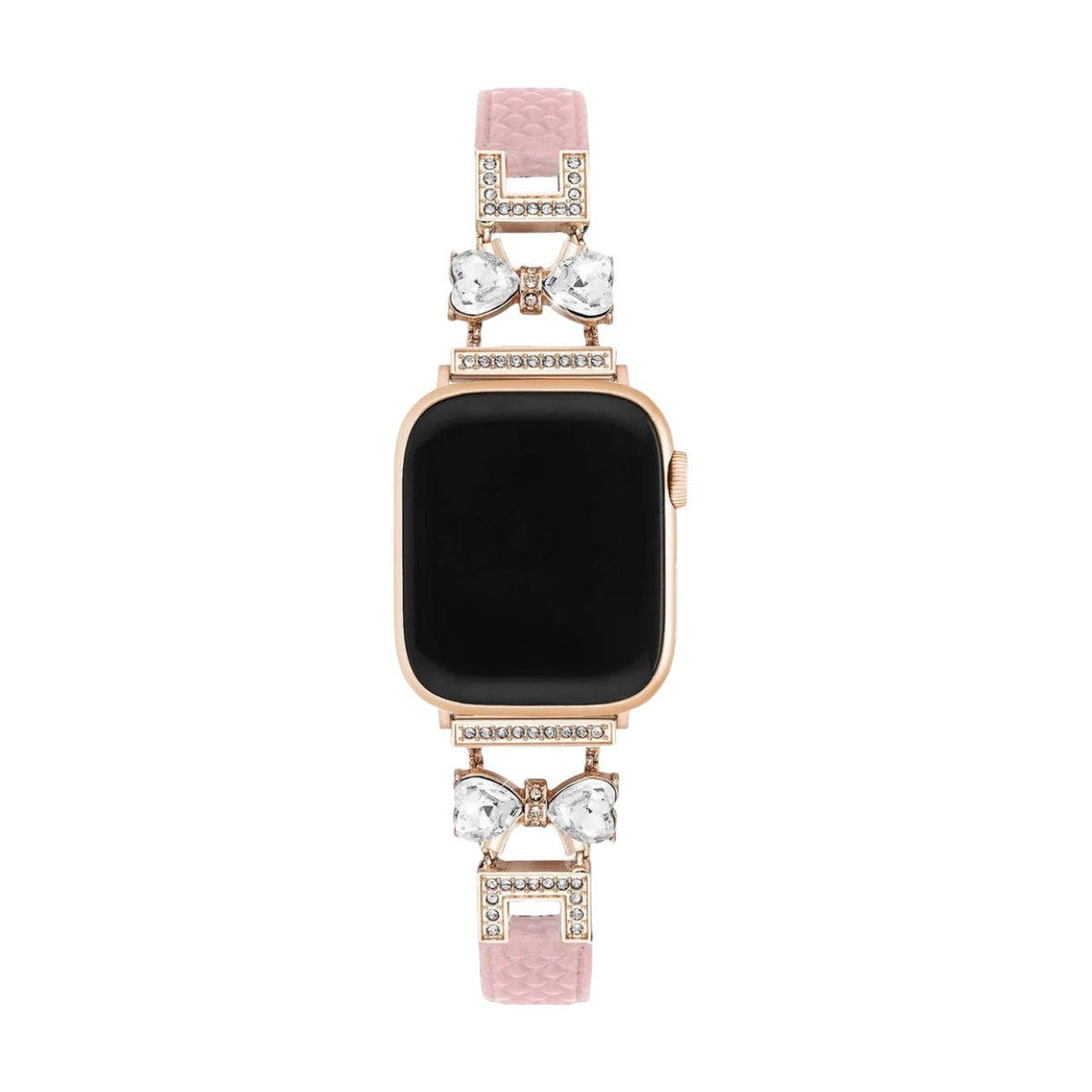 Correa para Apple Watch, para mujer, chic en cuero split, cinta con strass brillante, modelo Bellita