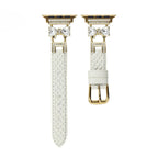 Correa para Apple Watch, para mujer, chic en cuero split, cinta con strass brillante, modelo Bellita