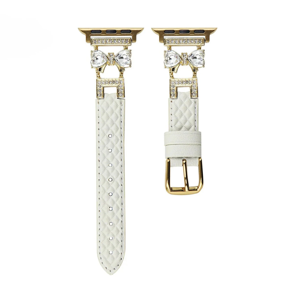 Correa para Apple Watch, para mujer, chic en cuero split, cinta con strass brillante, modelo Bellita