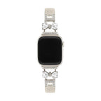 Correa para Apple Watch, para mujer, chic en cuero split, cinta con strass brillante, modelo Bellita