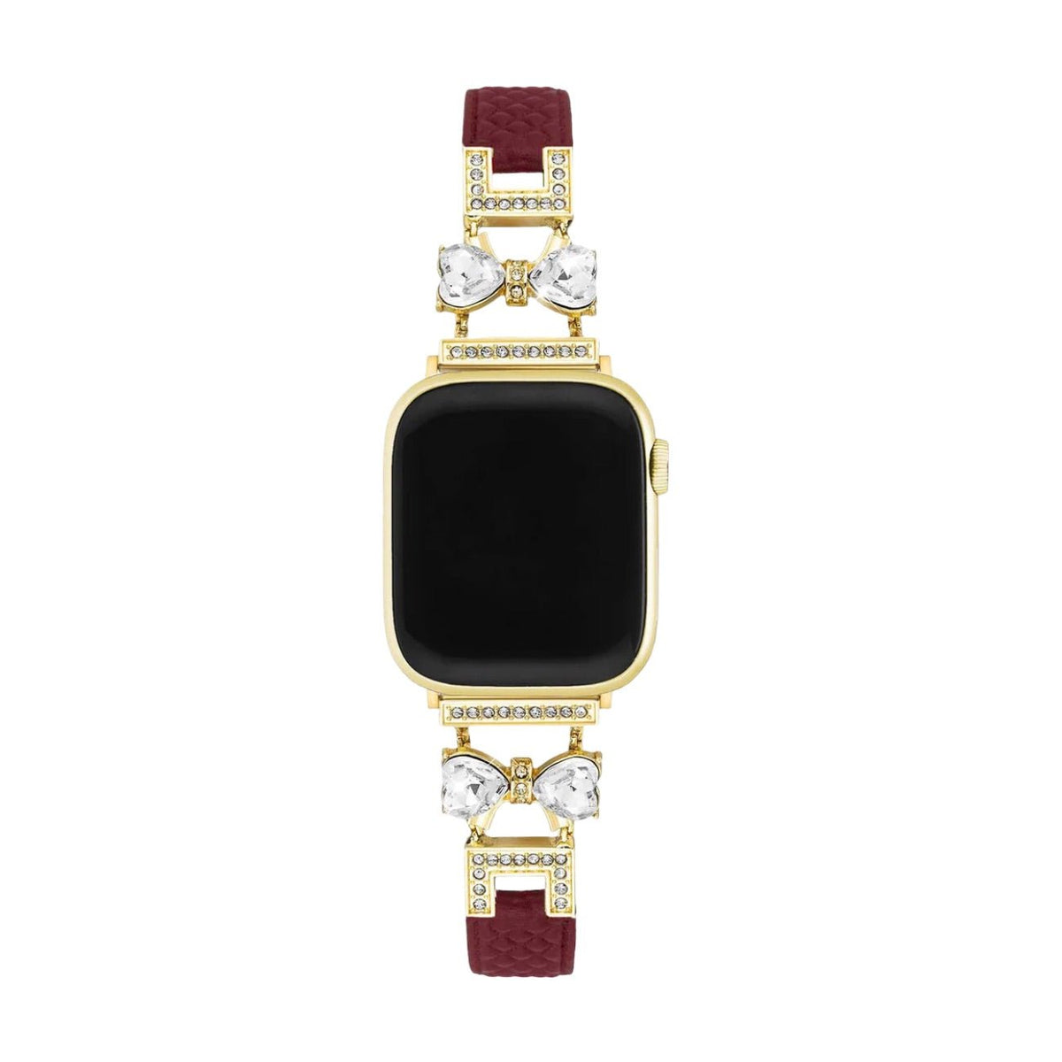 Correa para Apple Watch, para mujer, chic en cuero split, cinta con strass brillante, modelo Bellita