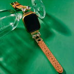 Correa para Apple Watch, para mujer, chic en cuero split, cinta con strass brillante, modelo Bellita