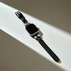 Correa para Apple Watch, para mujer, chic en cuero split, cinta con strass brillante, modelo Bellita