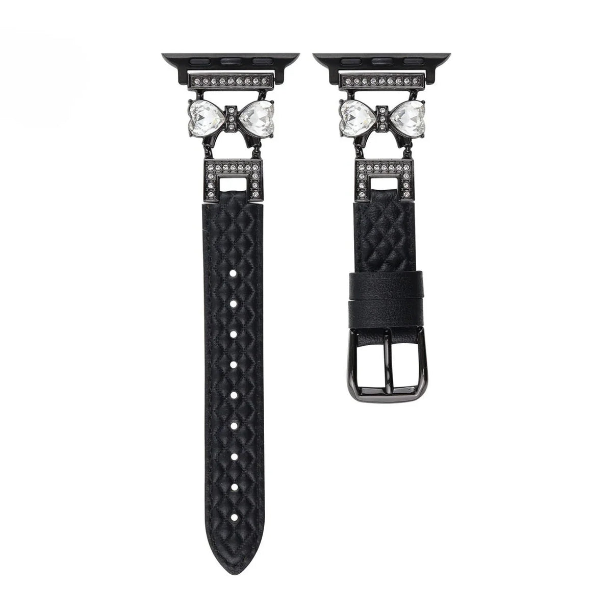 Correa para Apple Watch, para mujer, chic en cuero split, cinta con strass brillante, modelo Bellita