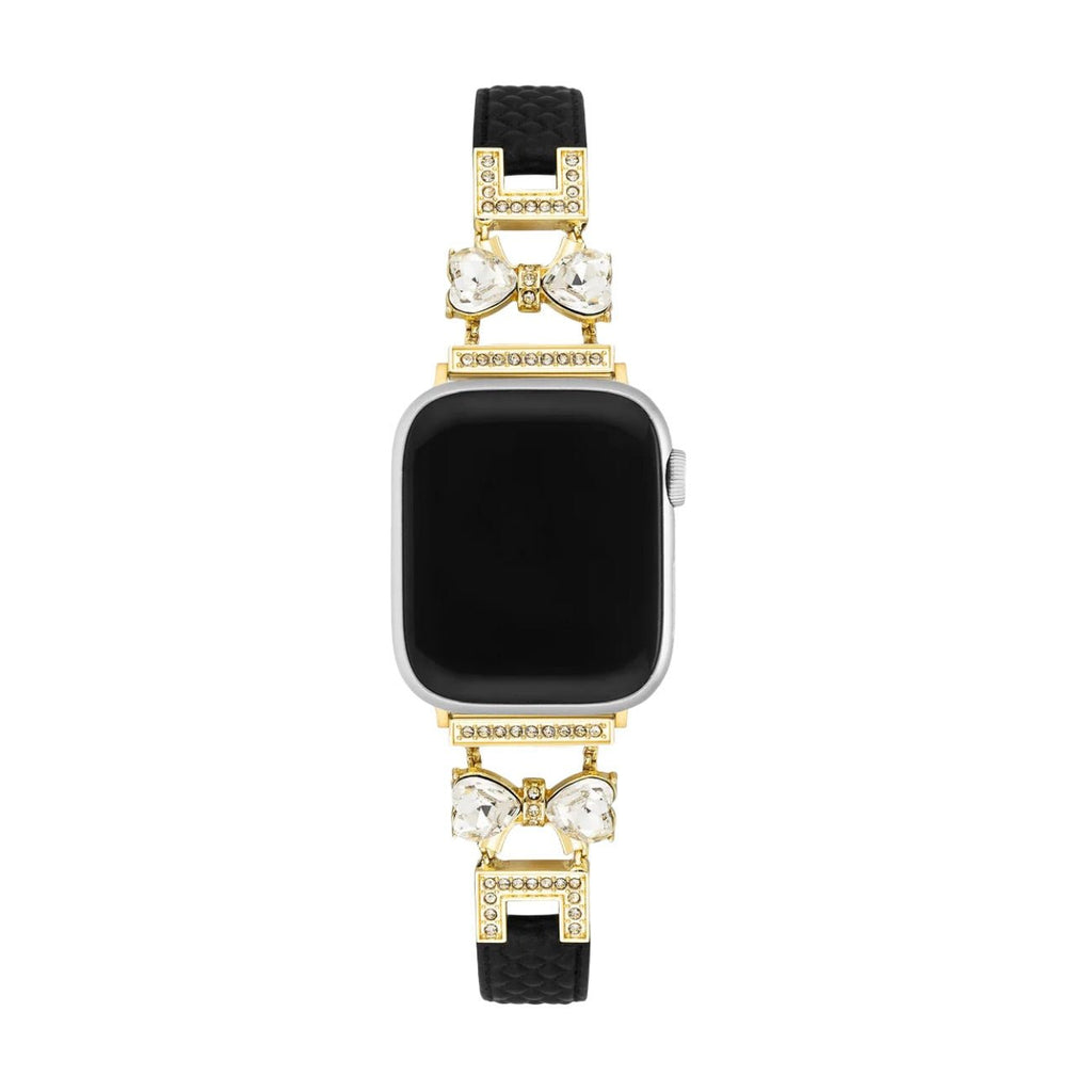 Correa para Apple Watch, para mujer, chic en cuero split, cinta con strass brillante, modelo Bellita