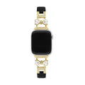 Correa para Apple Watch, para mujer, chic en cuero split, cinta con strass brillante, modelo Bellita