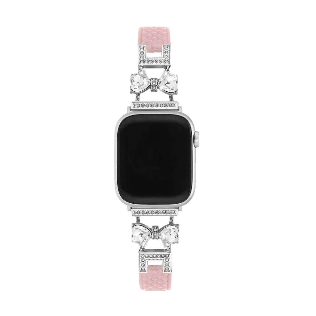 Correa para Apple Watch, para mujer, chic en cuero split, cinta con strass brillante, modelo Bellita