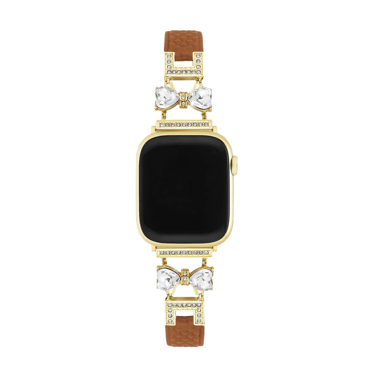 Correa para Apple Watch, para mujer, chic en cuero split, cinta con strass brillante, modelo Bellita