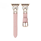 Correa para Apple Watch, para mujer, chic en cuero split, cinta con strass brillante, modelo Bellita