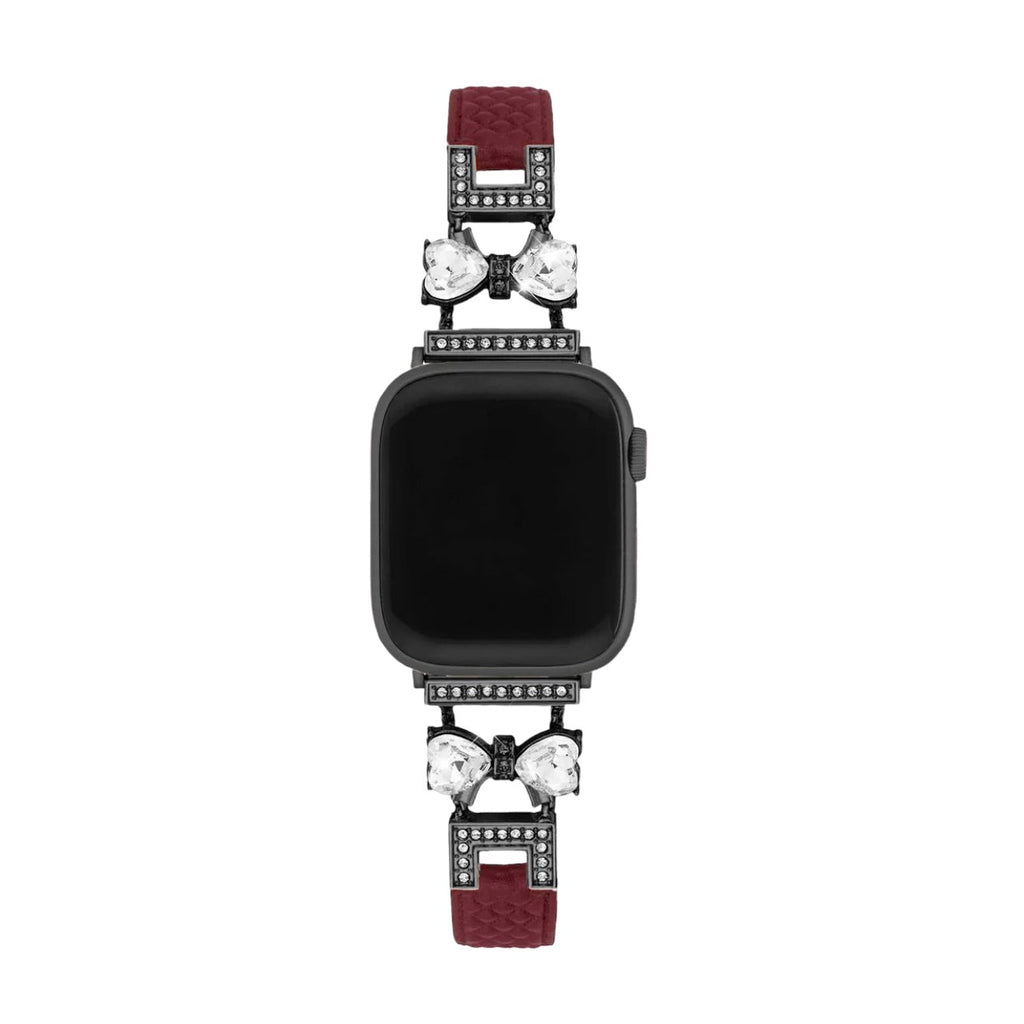 Correa para Apple Watch, para mujer, chic en cuero split, cinta con strass brillante, modelo Bellita