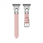 Correa para Apple Watch, para mujer, chic en cuero split, cinta con strass brillante, modelo Bellita