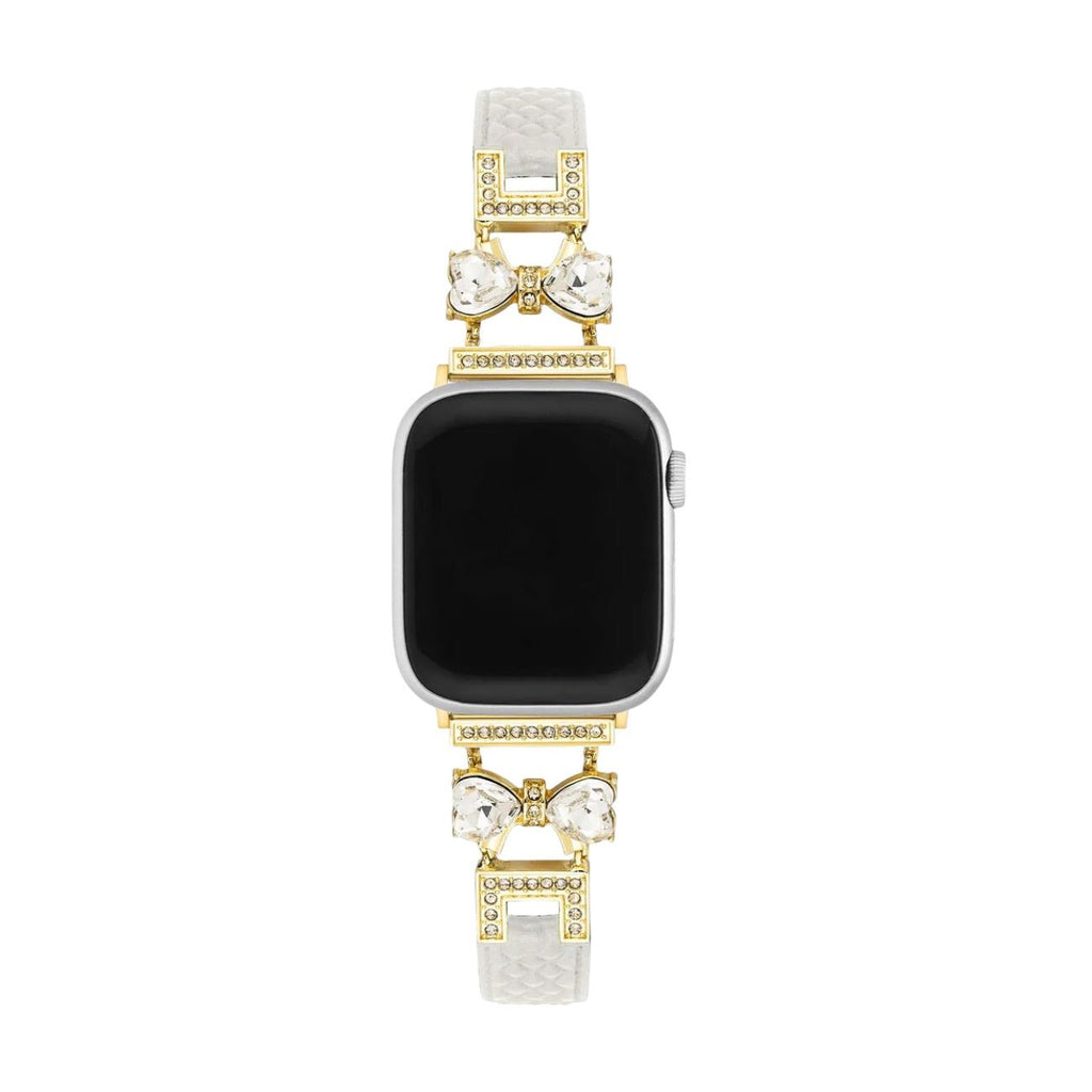 Correa para Apple Watch, para mujer, chic en cuero split, cinta con strass brillante, modelo Bellita
