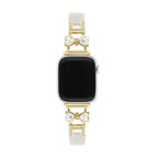 Correa para Apple Watch, para mujer, chic en cuero split, cinta con strass brillante, modelo Bellita