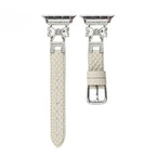 Correa para Apple Watch, para mujer, chic en cuero split, cinta con strass brillante, modelo Bellita