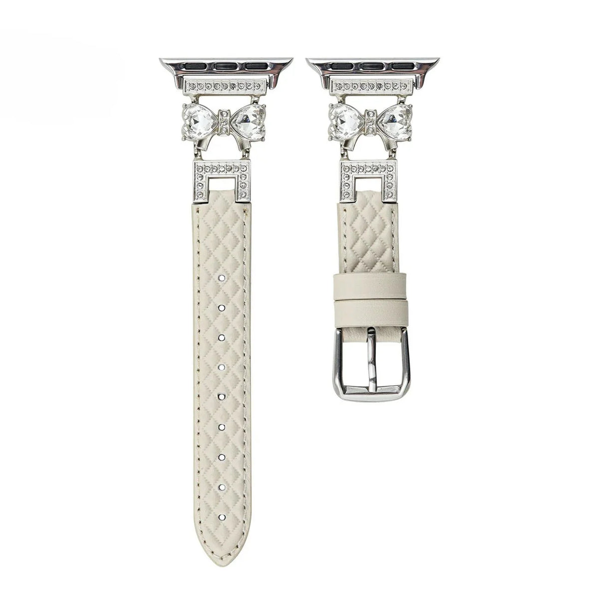 Correa para Apple Watch, para mujer, chic en cuero split, cinta con strass brillante, modelo Bellita
