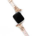 Correa Apple Watch, motivo mariposa engastado con pedrería, para mujer, modelo Djibi