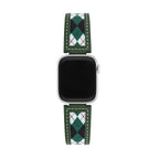 Correa Apple Watch, motivo rombos argyle, acabado en tela y cuero, para mujer, modelo Marni