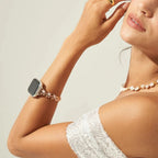 Correa Apple Watch, para mujer, de metal, estrellas centelleantes, modelo Kira