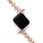Correa Apple Watch, para mujer, de metal, estrellas centelleantes, modelo Kira