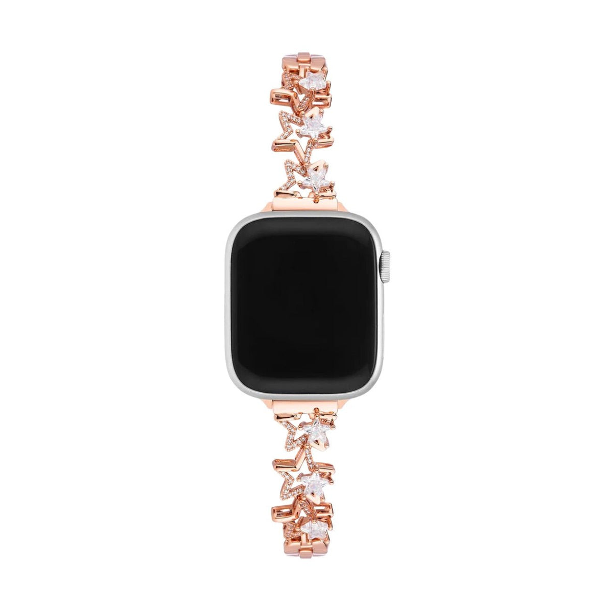 Correa Apple Watch, para mujer, de metal, estrellas centelleantes, modelo Kira